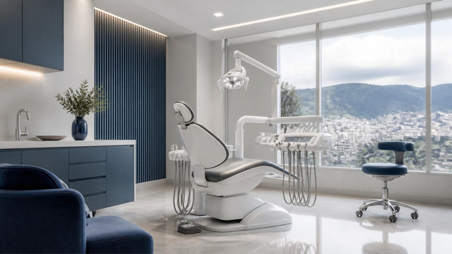 Sala de atención de Cadi Dental con luz natural